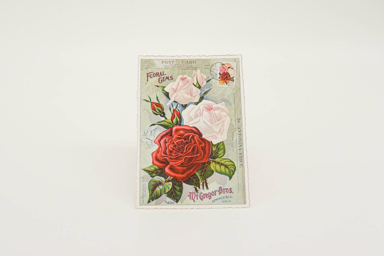 Postkarte mit Blumen