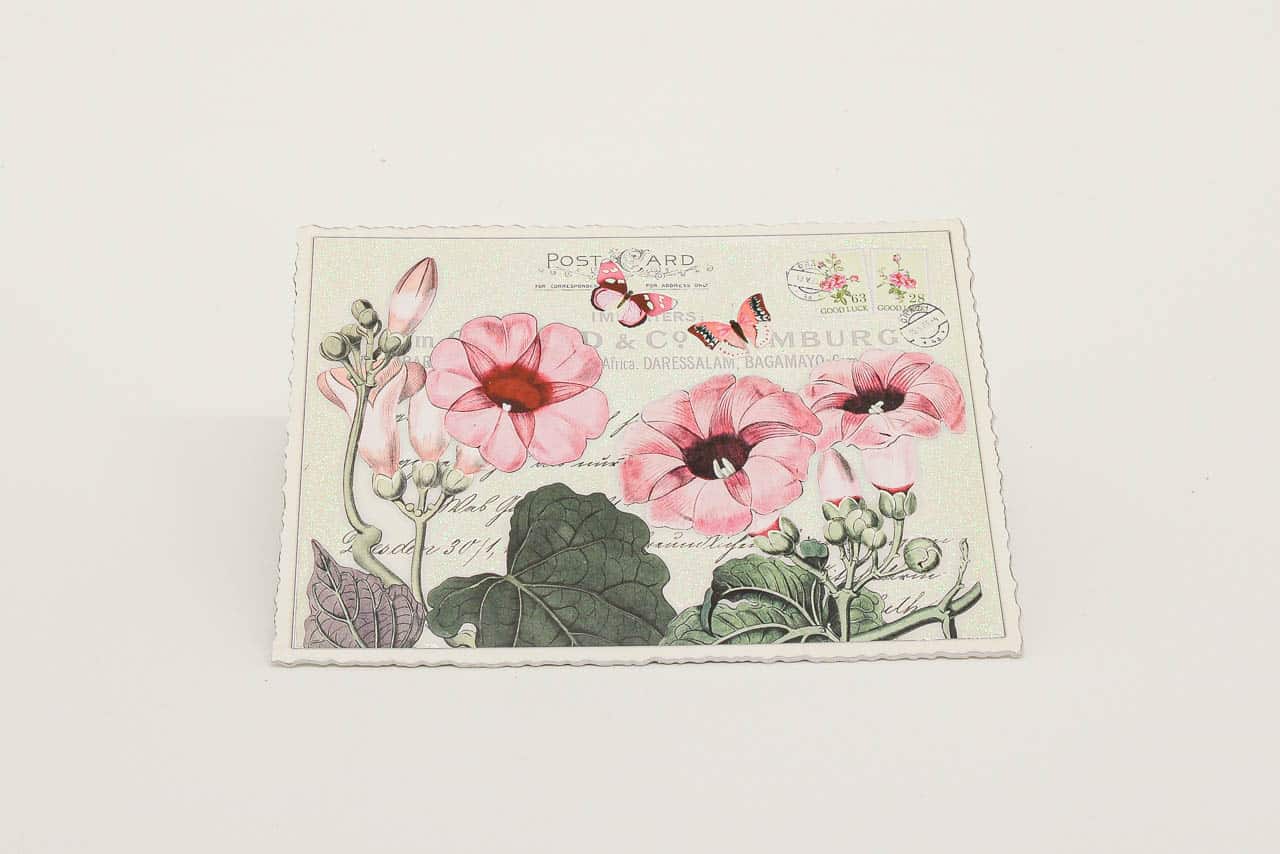 Postkarte mit Blumen