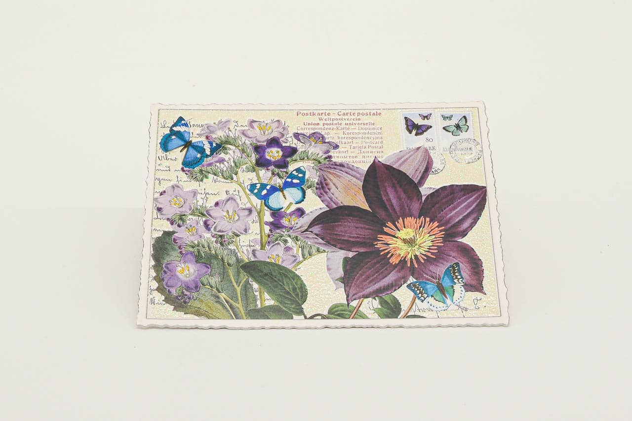 Postkarte mit Blumen