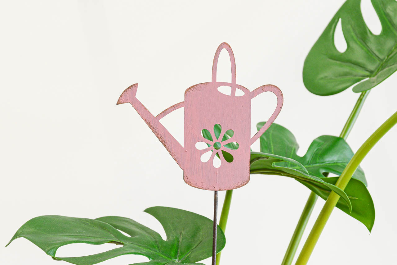 Blumenstecker Giesskanne, Farbe pink