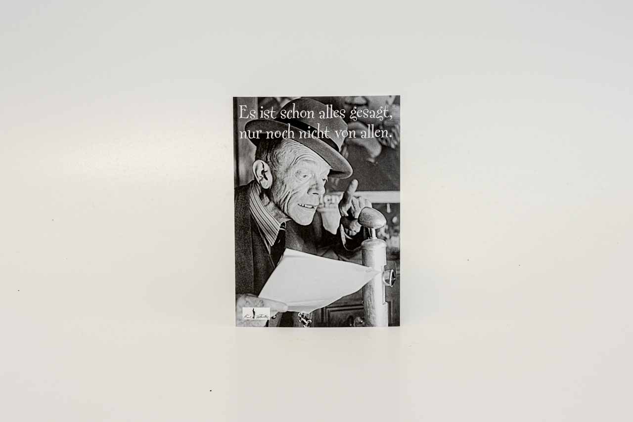 Postkarte Alles gesagt