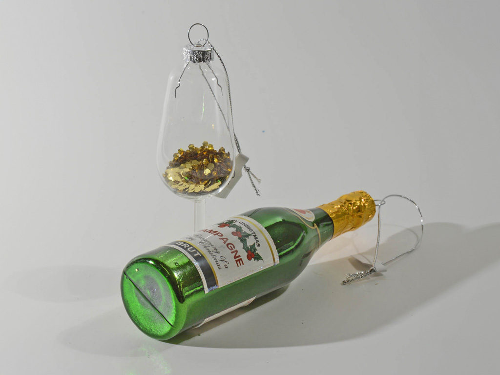 Weihnachtsschmuck «Champagne-Set»