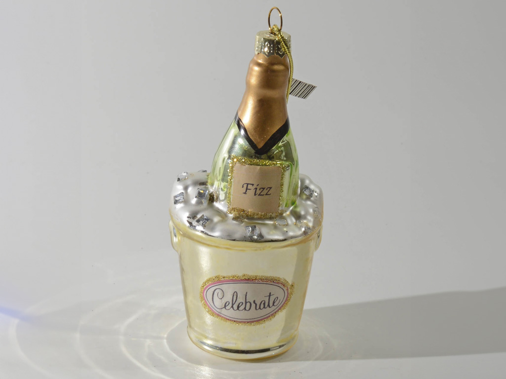 Weihnachtsschmuck «Champagner im Kühler»