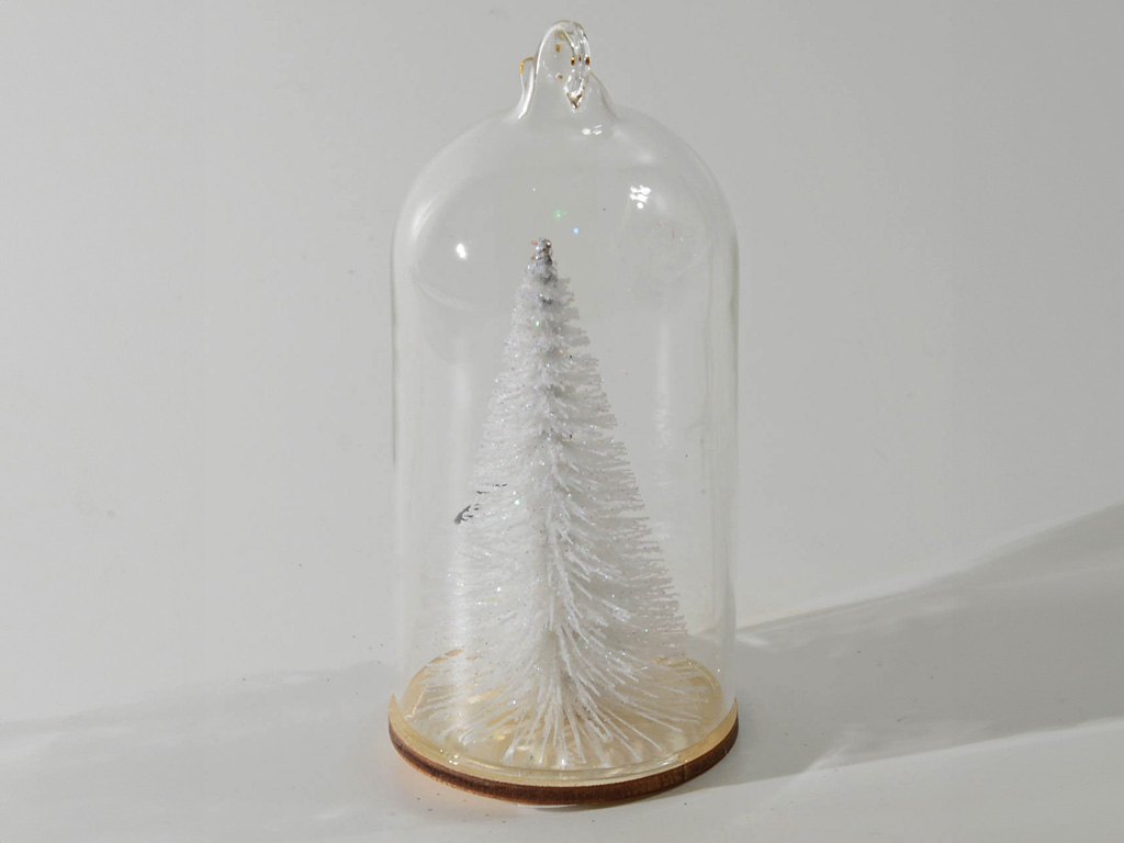 Weihnachtsschmuck «Weisstanne im Glas»