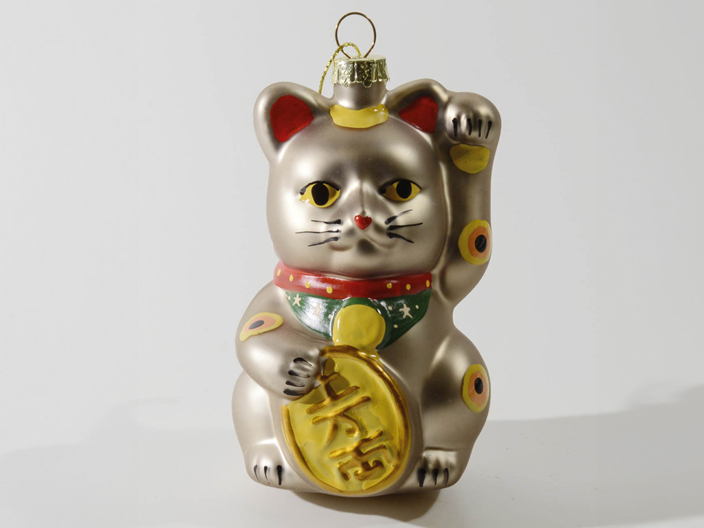 Weihnachtsschmuck «Winkekatze»